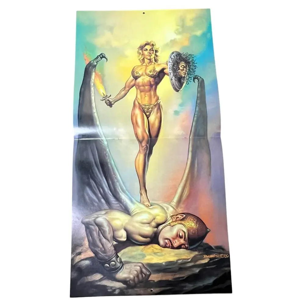Vintage 1990 Boris Vallejo Mythology Calendar Unused same dates again in 2029